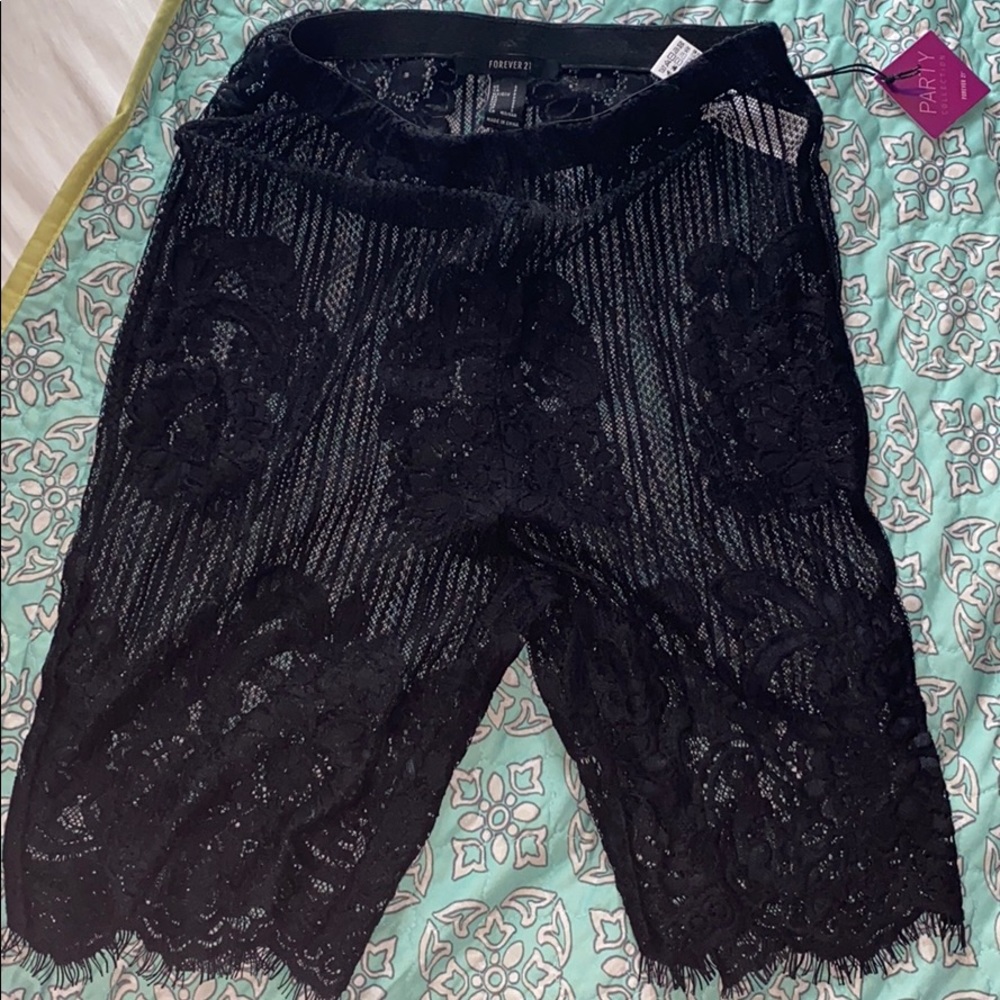 Lace biker shorts